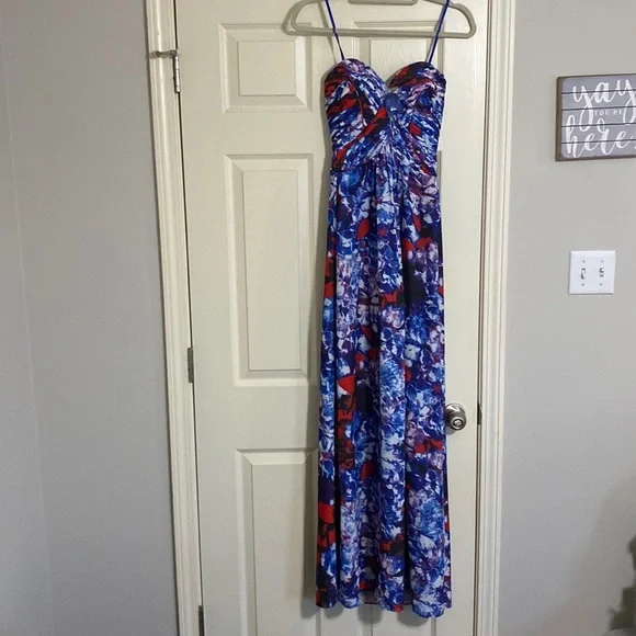 bariano blue dress Bariano